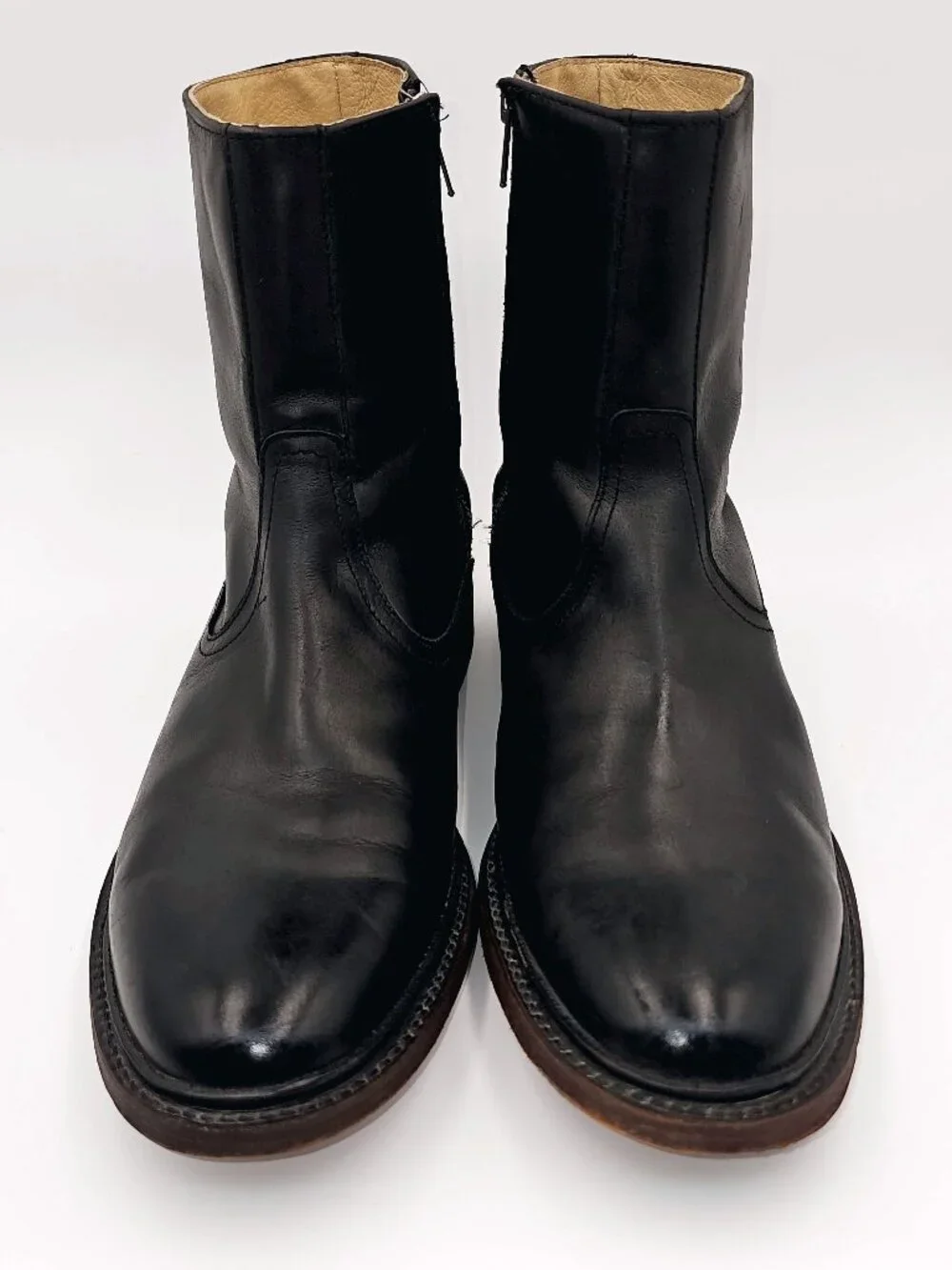 Frye James Inside Zip 87105 Black Leather Ankle Boots Mexico Men's Size 10 D